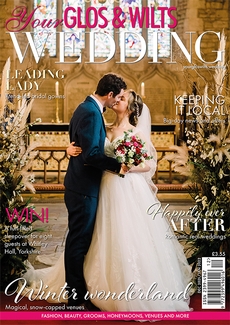 Cover of the December/January 2021/2022 issue of Your Glos & Wilts Wedding magazine
