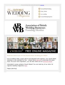 Your South Wales Wedding magazine - October 2021 newsletter