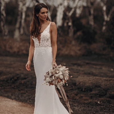 Dress style and embellishments to help give the illusion of height
