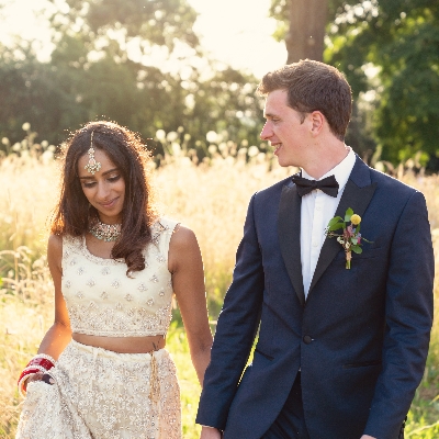 Amrit and Ash celebrated their love with a travel-themed wedding at St Tewdrics House