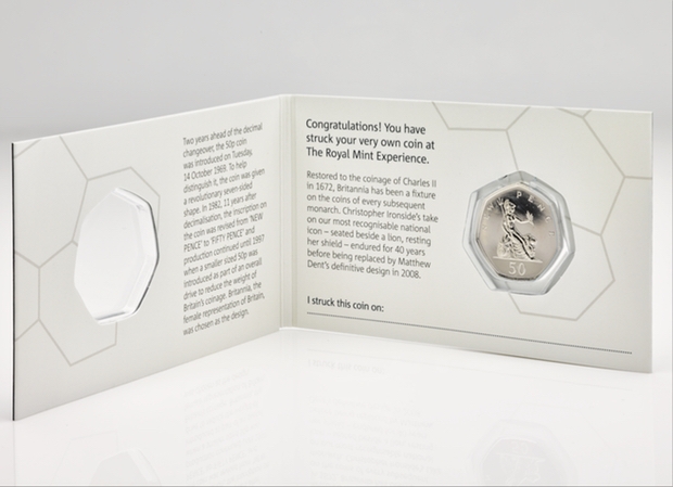 The Royal Mint in Pontyclun is celebrating the 50th birthday of the 50p coin with a new design: Image 1