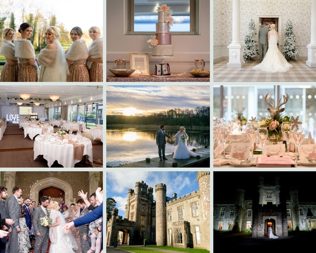 Helen and Lloyd embraced the festive season with a stunning wedding at Hensol Castle: Image 1