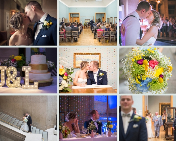Laura and Joe's stunning nuptials were held at the gorgeous National Museum Cardiff: Image 1