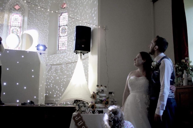 Couple at their wedding reception