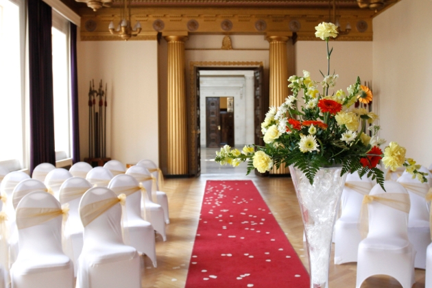 Inside George Hall at Brangwyn, near Swansea