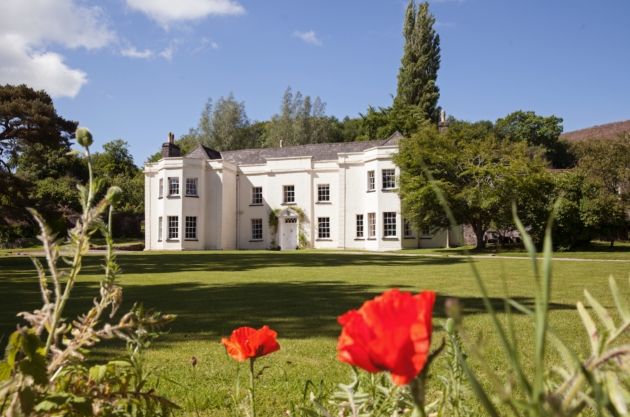 The gardens outside Tall John’s Weddings, Powys