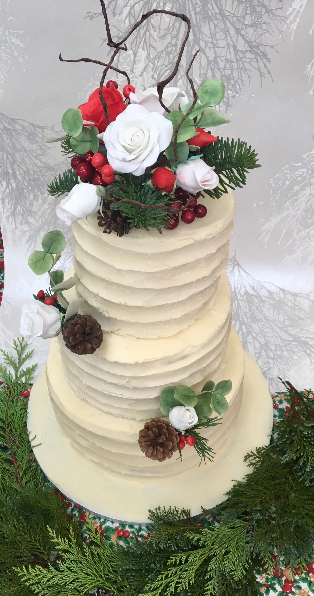 Winter wedding cake