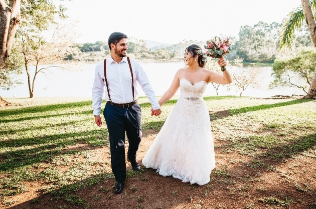 Couple on their wedding day