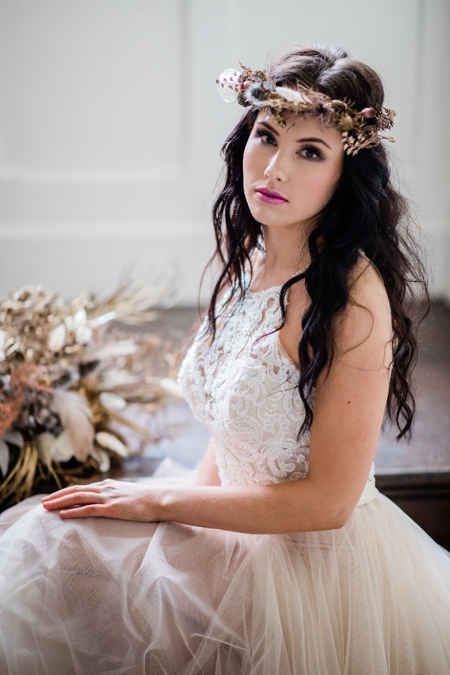 Bride with flower crown