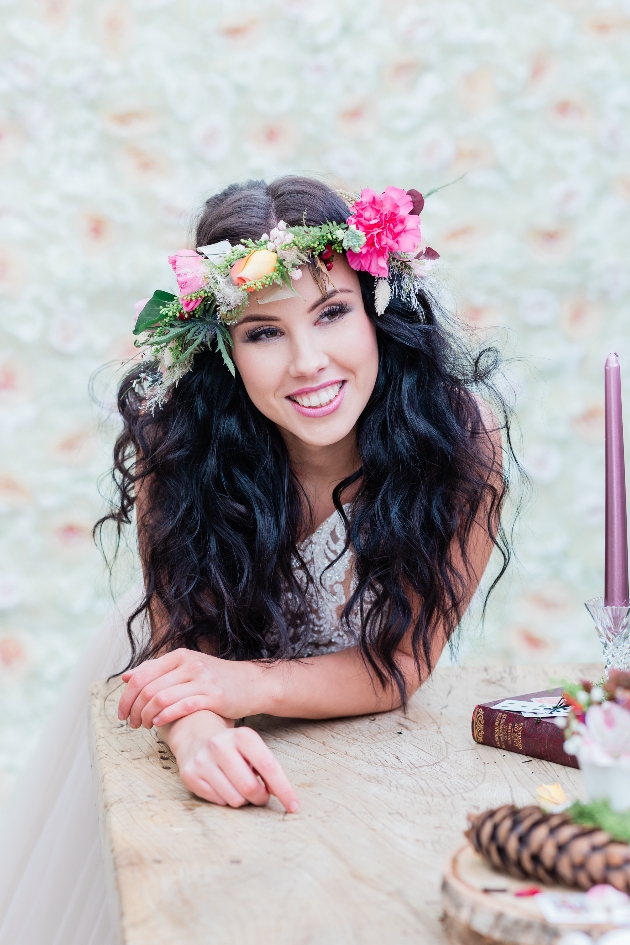 Bride with flower crown