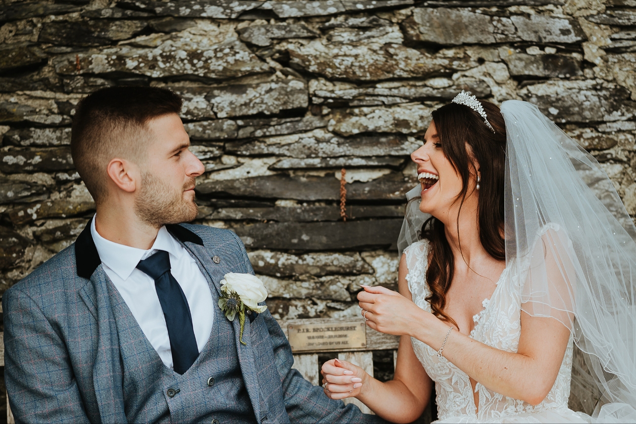 Couple laughing