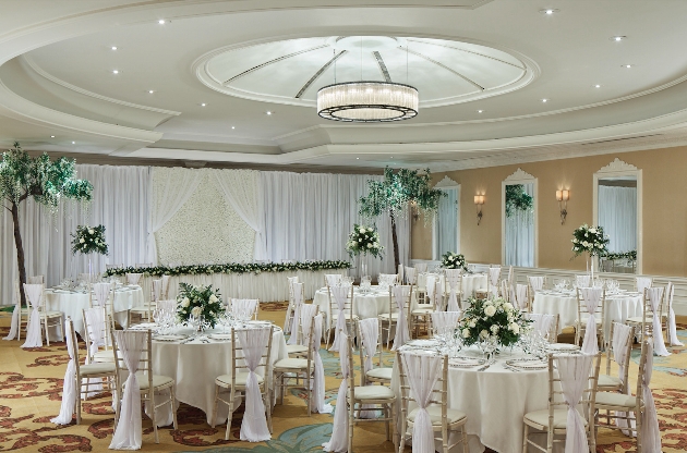 St Pierre Marriott Hotel & Country Club wedding breakfast set up