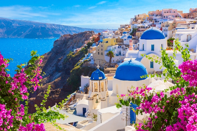 Cliff view of Santorini