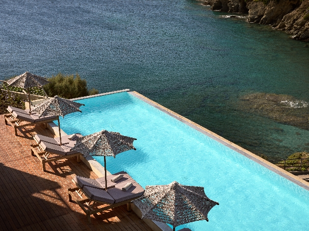 Outdoor swimming pool overlooking the sea