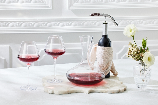 wine carafe and glasses