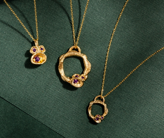 Three gold necklaces