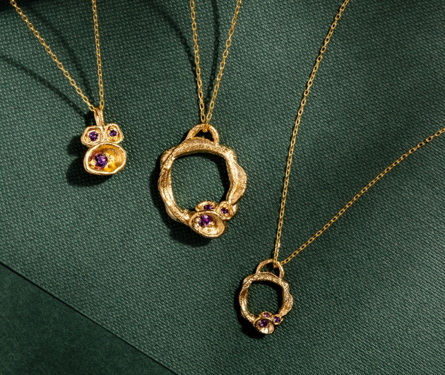 Three gold necklaces