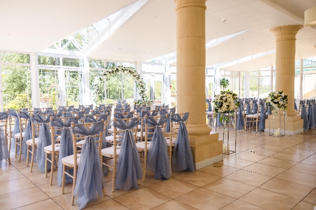 Indoor ceremony set up at the Vale Resort