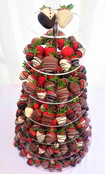 display of chocolate covered strawberries