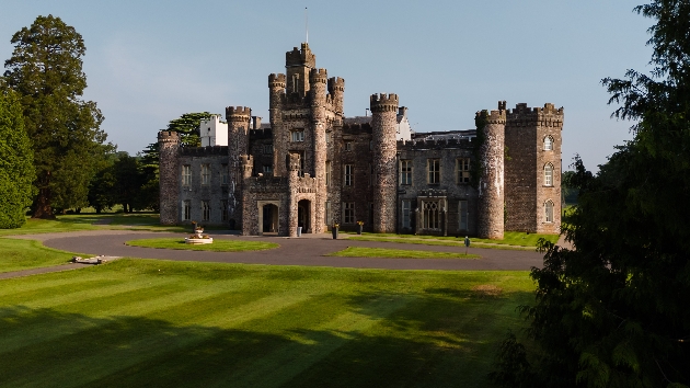 The exterior of a castle