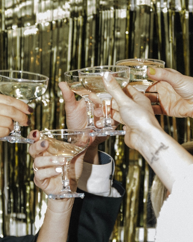 Champagne being served