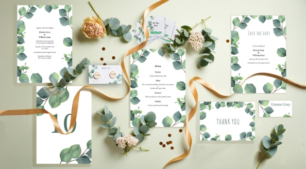 botanical print stationery suite