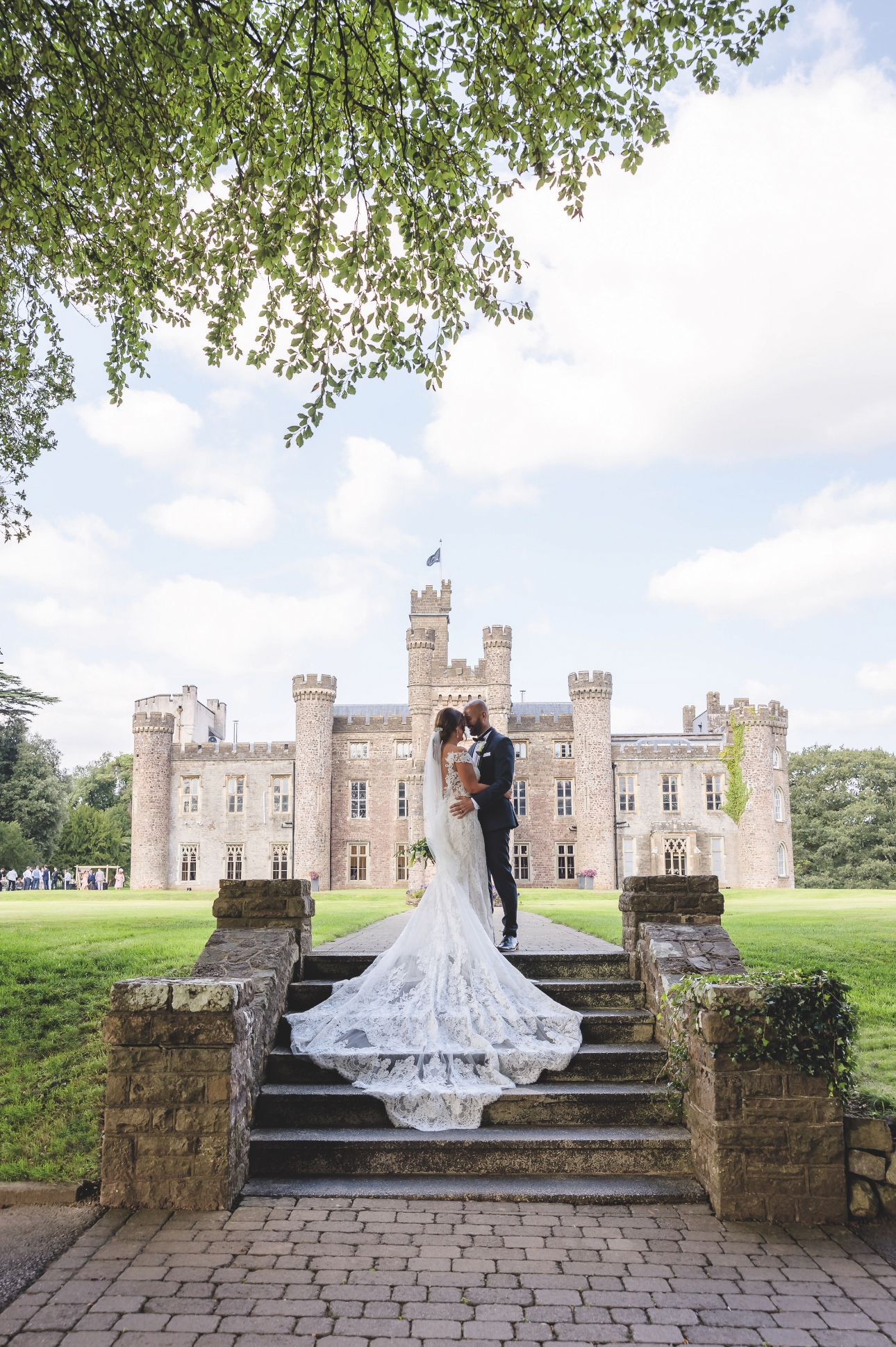 Wedding couple at Hensol Castle