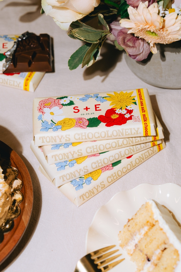 Tony’s Chocolonely’s personalised wedding bar