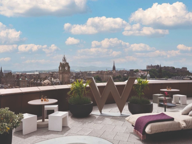 bar deck with Edinburgh views 