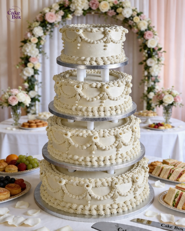 four tier traditional lambeth style cake